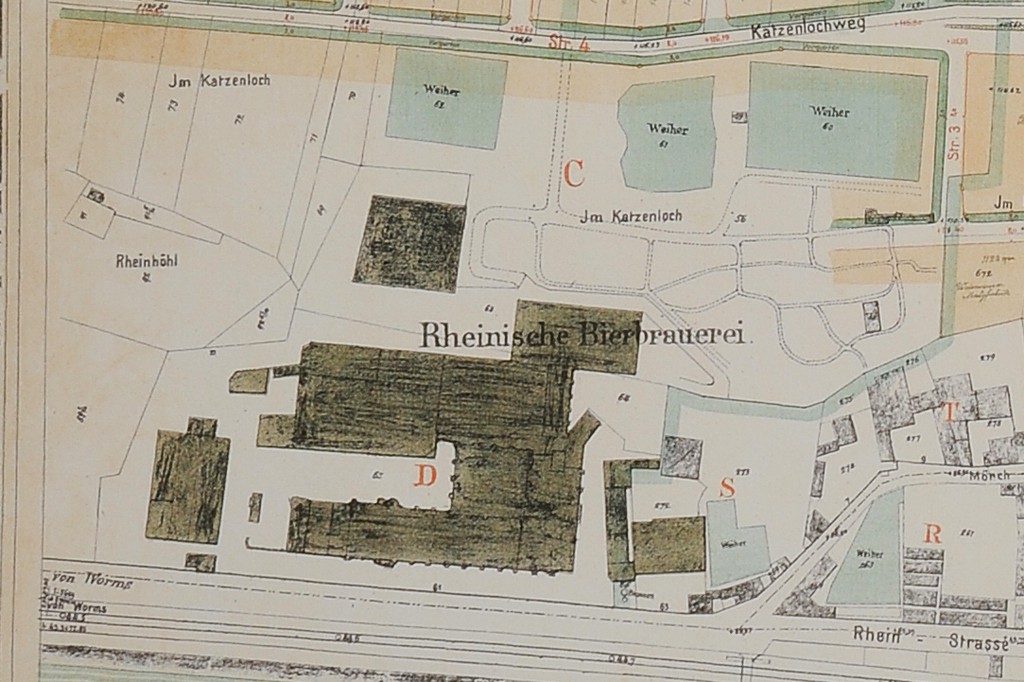 Lageplan der Rheinischen Brauerei © Repro GBV Weisenau B.Hof-Barocke