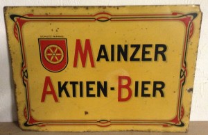 Mainzer Aktien Bier Schild 1