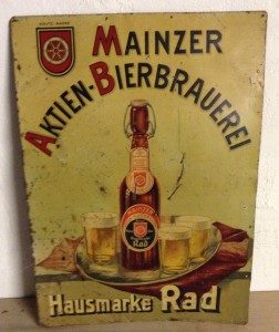 Mainzer Aktien Bier Schild 2